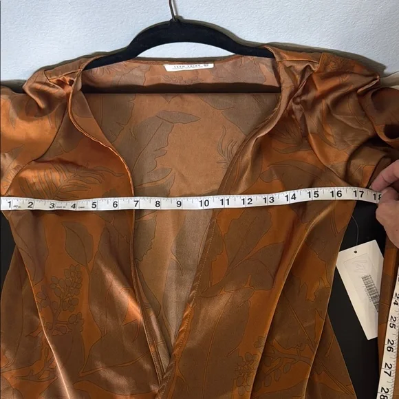 12th Tribe Brown Satin Robe Luxurious Wrap - Picture 8 of 8